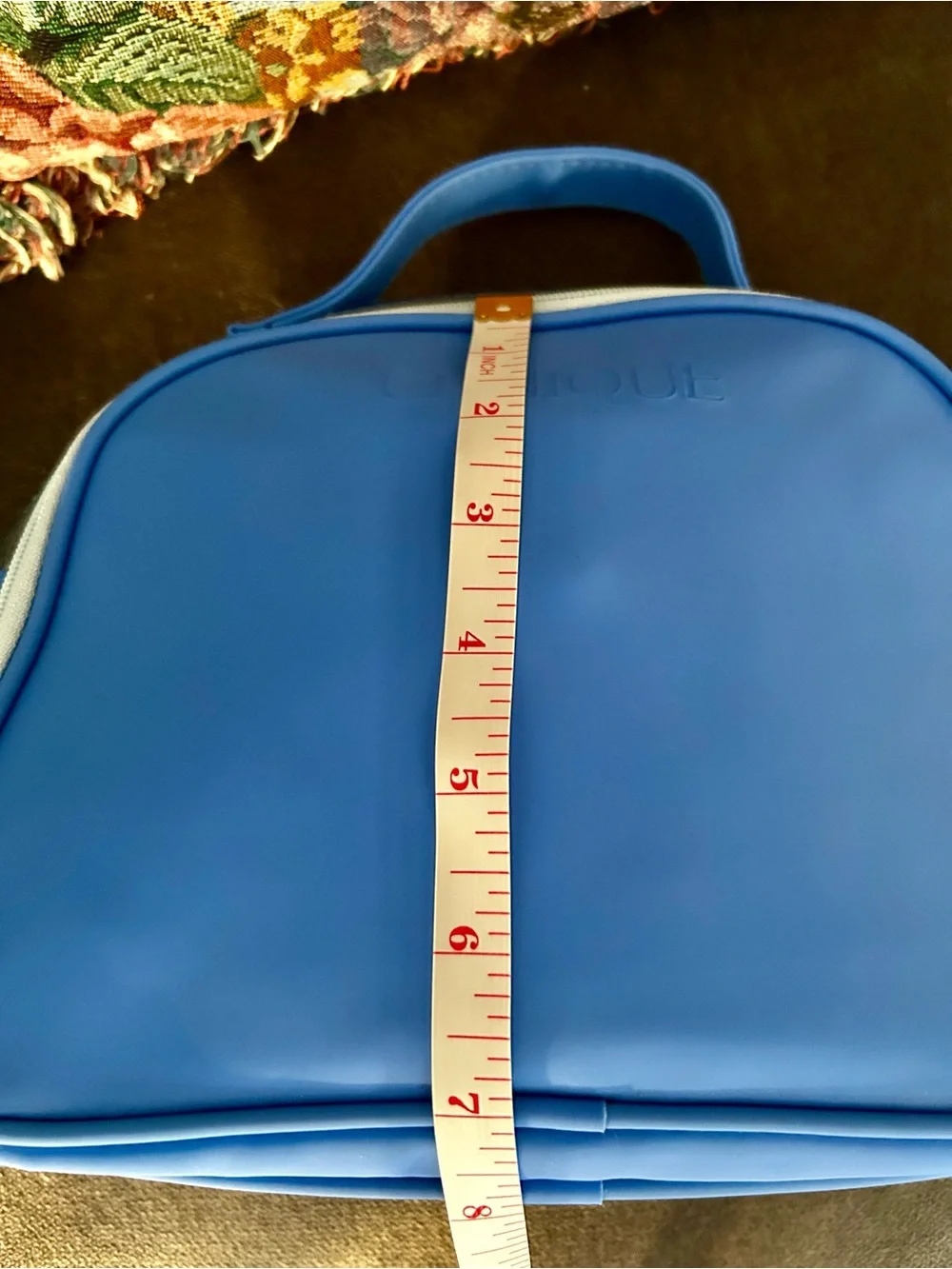 Clinique 2 Zip Organizer Cosmetic Travel Case with Top Handle Blue